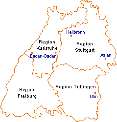Karte von Badenwürtemberg